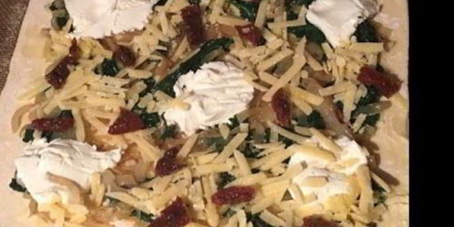 Рецепт тарта с козьим сыром и шпинатом