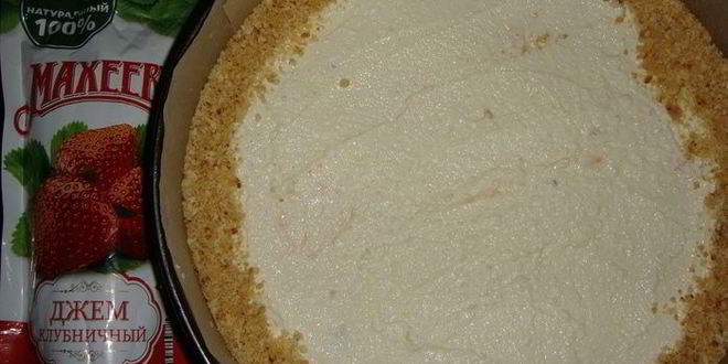 Рецепт тарта с творогом, джемом и меренгой