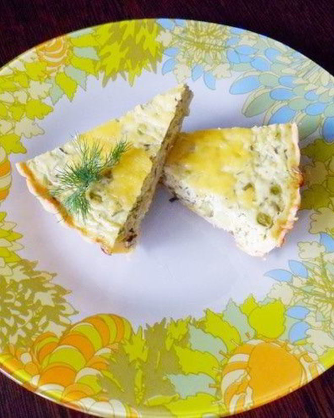 Рецепт тарта с зеленым горошком