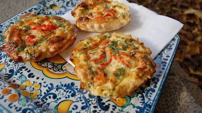 Рецепт тартов с раковыми шейками и зеленью