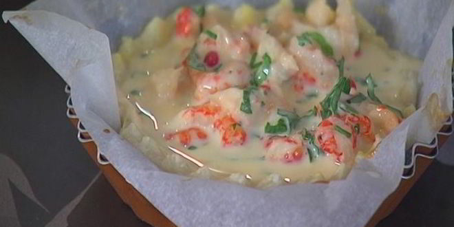 Рецепт тартов с раковыми шейками и зеленью