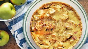 Рецепт Яблочного тарта с ревенем