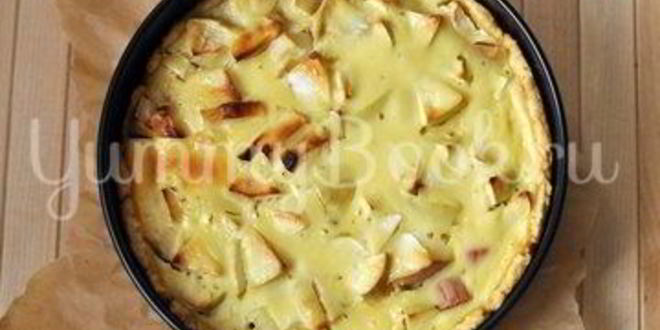 Рецепт яблочного тарта с ревенем