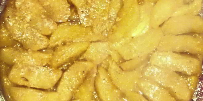 Рецепт Яблочного тарта татен с цедрой лимона и корицей