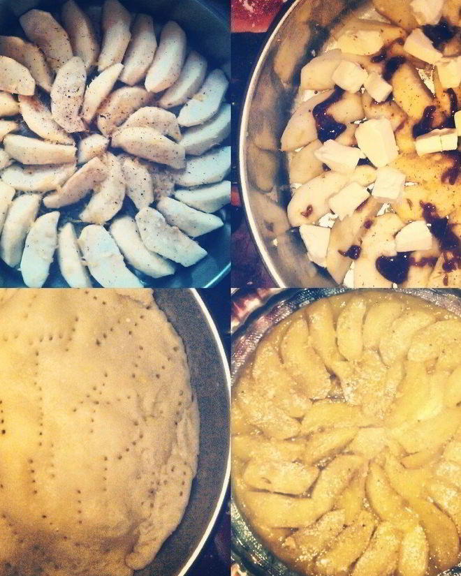 Рецепт яблочного тарта татен с цедрой лимона и корицей