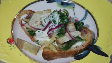 Рецепт Артишоков со шпинатом на тостах