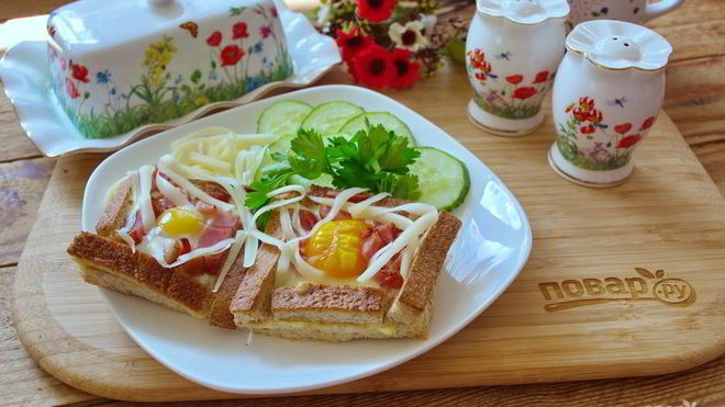 Рецепт тостов карбонара