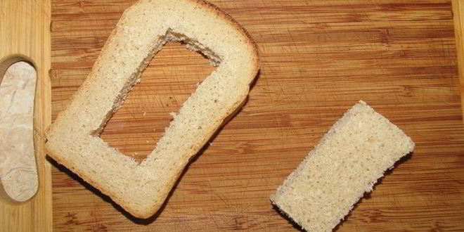 Рецепт глазуньи в хлебе