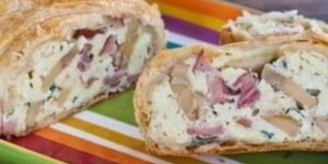 Рецепт яичницы-болтуньи в слоеном тесте