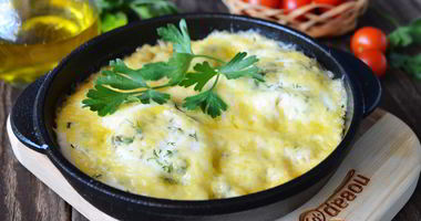 Рецепт Яичницы с кабачками и помидорами