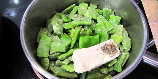 Рецепт яичницы с плоской стручковой фасолью