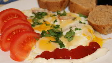 Рецепт Яичницы с сыром плавленным