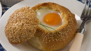 Рецепт Яичницы в булочке