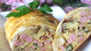 Рецепт Яичницы в слоеном тесте к завтраку