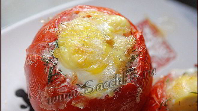 Рецепт яичницы в томате