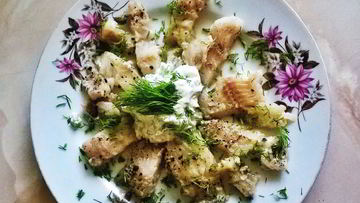 Рецепт Закуски из филе минтая