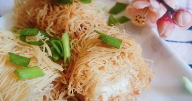 Рецепт Закуски из теста катаифи с брынзой