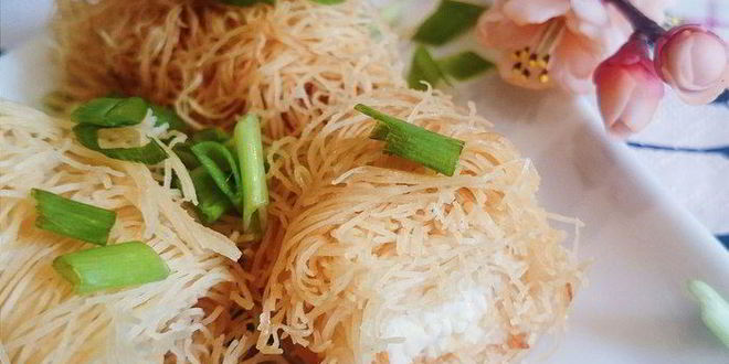 Рецепт Закуски из теста катаифи с брынзой