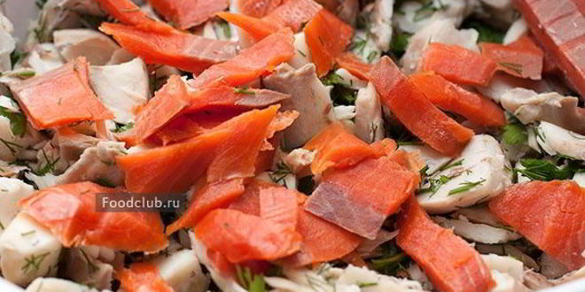 Рецепт заливного из двух видов рыбы