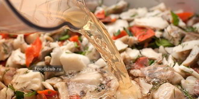 Рецепт заливного из двух видов рыбы