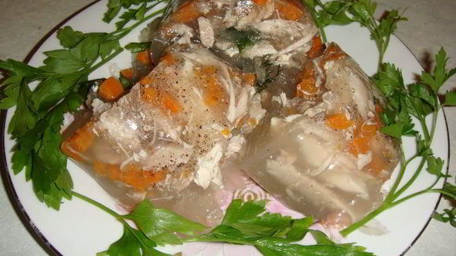 Рецепт заливного из курицы