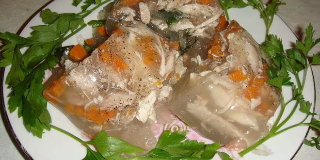 Рецепт заливного из курицы