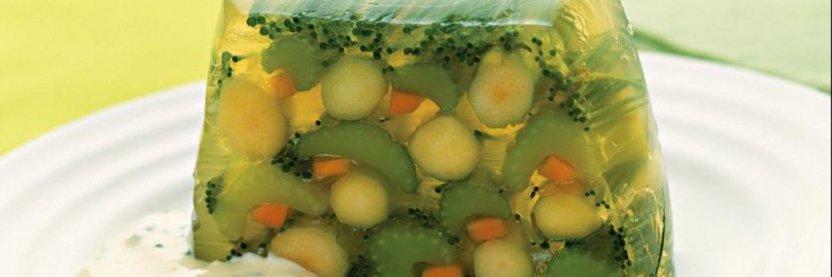 Рецепт Заливного из сельдерея, моркови и спаржи