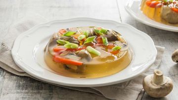 Рецепт Заливного из шампиньонов