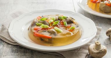 Рецепт Заливного из шампиньонов