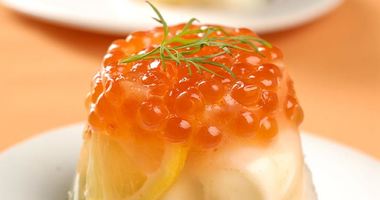 Рецепт Заливного из сибаса с красной икрой