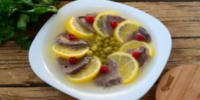 Рецепт заливного из языка