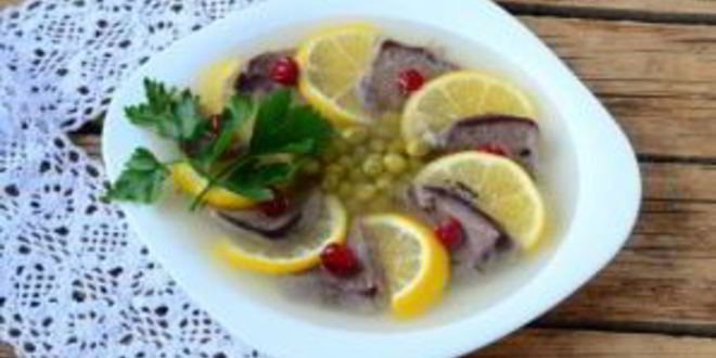 Рецепт заливного из языка