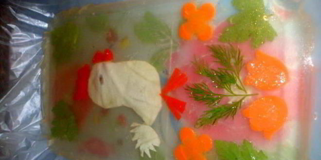 Рецепт заливного новогодний петушок