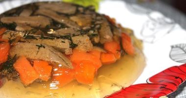 Рецепт Заливного с говяжьей печенкой