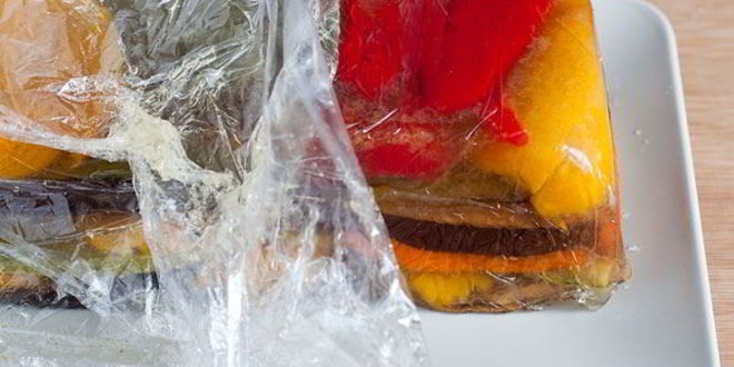 Рецепт заливного — террина из запеченных овощей