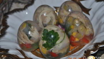 Рецепт Заливного в яйце