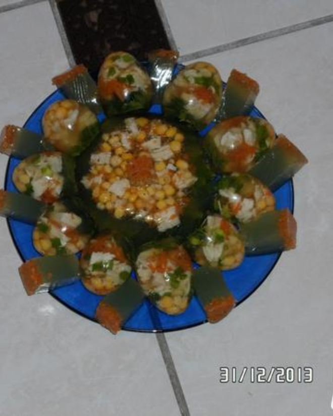 Рецепт заливного в яйце