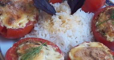 Рецепт Запеченных помидоров с мясом в фольге