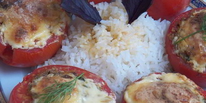 Рецепт Запеченных помидоров с мясом в фольге