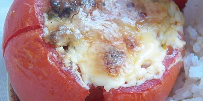 Рецепт запеченных помидоров с мясом в фольге