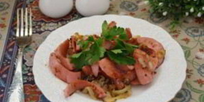 Рецепт жареных сосисок