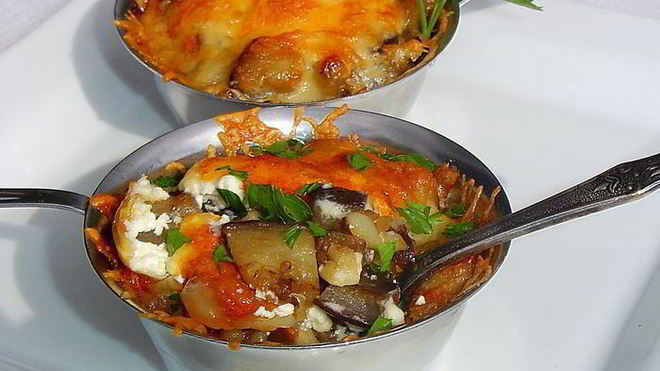 Рецепт баклажанового жульена