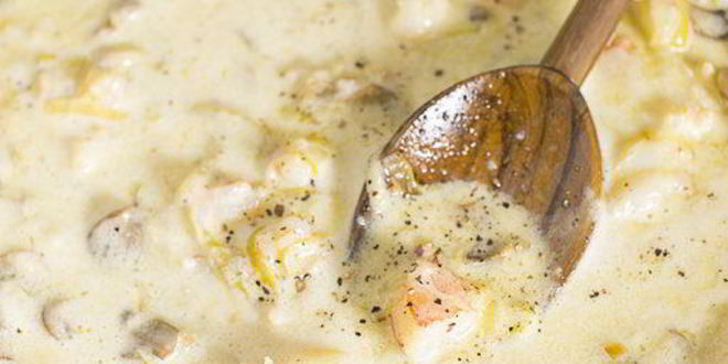 Рецепт слоеных сердечек с жюльеном из креветок