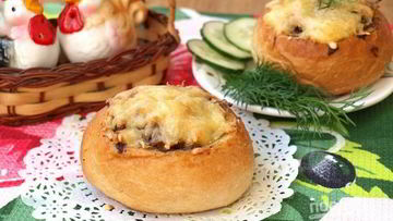 Рецепт Сытного жульена в булочке