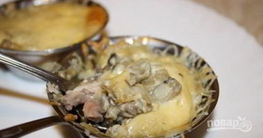 Рецепт Жульена из курицы и грибов