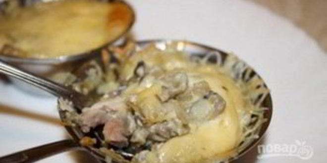 Рецепт жульена из курицы и грибов