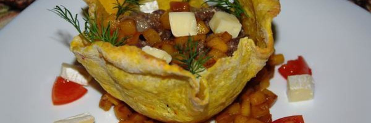 Рецепт Жульена из языка на манговом чатни