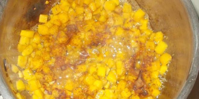 Рецепт жульена из языка на манговом чатни