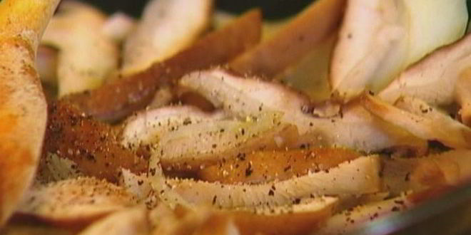 Рецепт жульена с куриной печенью и грибами