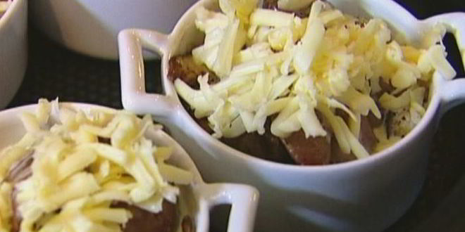 Рецепт жульена с куриной печенью и грибами